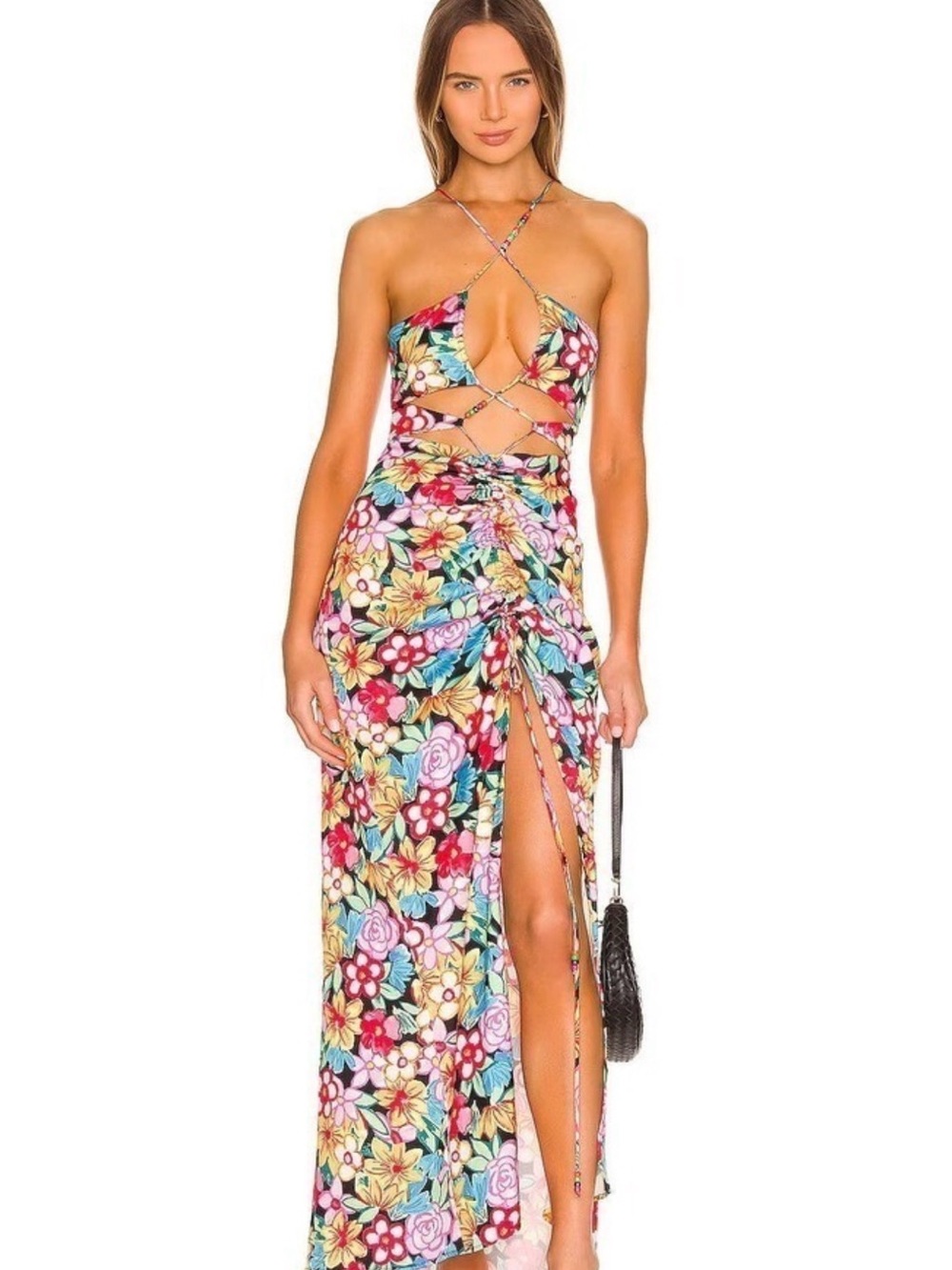 For Love & Lemons Floral Multi-Color Maxi Dress 🔥!! Size Medium STEAL! 🥵! *NWT*